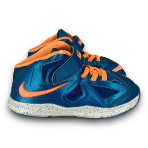 Nike LeBron 10 Sneakers 543566-402 Mid Top Slip On Neo Turquoise Toddler 8